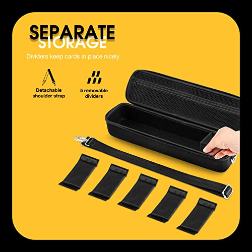 ProCase Trading Card Storage Case with 5 Dividers, Carrying Case Store 1200 Cards Durable Playing Card Game Travel Box Top Loader for MTG, Cards Against Humanity and Board Game