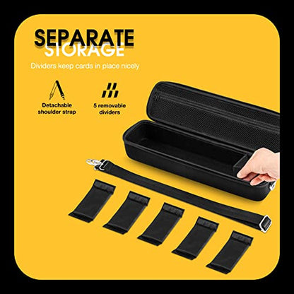 ProCase Trading Card Storage Case with 5 Dividers, Carrying Case Store 1200 Cards Durable Playing Card Game Travel Box Top Loader for MTG, Cards Against Humanity and Board Game