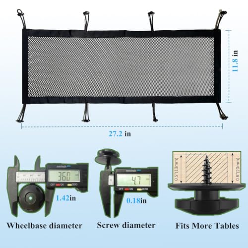 Under Desk Cable Management Net, Heavy-Duty Mesh Desk Wire Organizer, Large Capacity Under Desk Cord net for Home Office & Gaming Setup, Adjustable & Sturdy Cable Management net