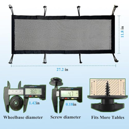 Under Desk Cable Management Net, Heavy-Duty Mesh Desk Wire Organizer, Large Capacity Under Desk Cord net for Home Office & Gaming Setup, Adjustable & Sturdy Cable Management net