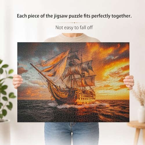 Jigsaw Puzzles for Adults 1000 Pieces Impossible Hard Difficult Challenging Puzzles for Adults 1000pc Puzzles Explore The Sailboat Jigsaw Puzzle 1000 Pieces 28 x 20 inch