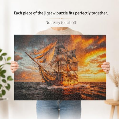 Jigsaw Puzzles for Adults 1000 Pieces Impossible Hard Difficult Challenging Puzzles for Adults 1000pc Puzzles Explore The Sailboat Jigsaw Puzzle 1000 Pieces 28 x 20 inch