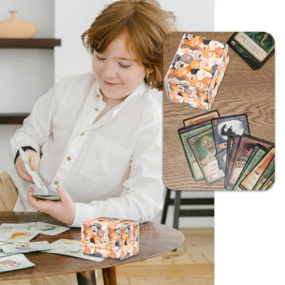 Strong Magnet Card Case Deck Box Mtg Card Box Playing Card Box Magic Deck Box Tcg Up to 200 Cards Creative Pattern Trading Card Storage Box for Collectible Card Games, Cute Cats Paw Pattern - color: Cute Cats Paw Pattern