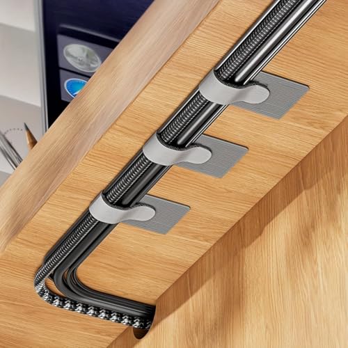 20PCS Cable Management Clips, Reusable Cable Management Organizer, Organizer in Home, Office, Kitchen, School - color: Grey