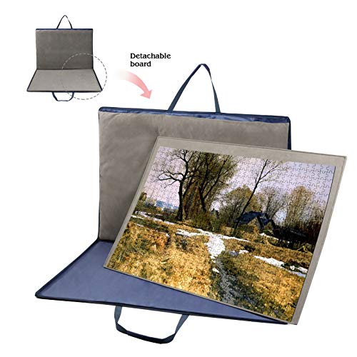 Lavievert 1500 Piece Jigsaw Puzzle Board with Padded Cover, Portable Case with 6 Sorting Trays & Detachable Board, Puzzle Caddy Storage Saver with Non-Slip Surface for Adults - size: Up to 1500 pcs
