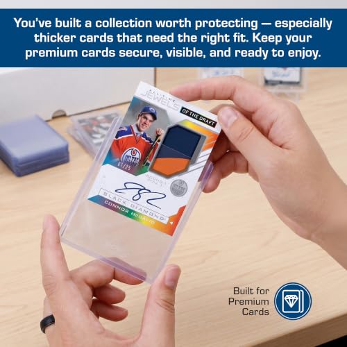 BCW Thick Card Topload Holder | Holds Relic, Patch, and Jersey Cards | Protective Card Sleeves for Collectibles and Trading Cards | Protective Rigid Plastic Display Card Holder (168 pt. / 4.25 MM) - color: 168 Pt. / 4.25 Mm