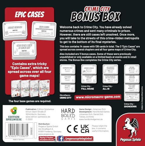 Micro Macro Crime City: Bonus Box - Tabletop Mystery Game Expansion