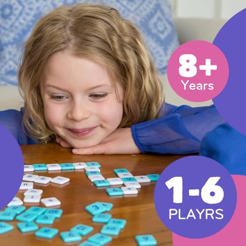 Mobi Educational Math Game - Addition, Subtraction, Multiplication and Division in a Crossword Grid, Numerical Function Tiles, Learning Math Games Kids - for Children Ages 8+ - style: Mobi