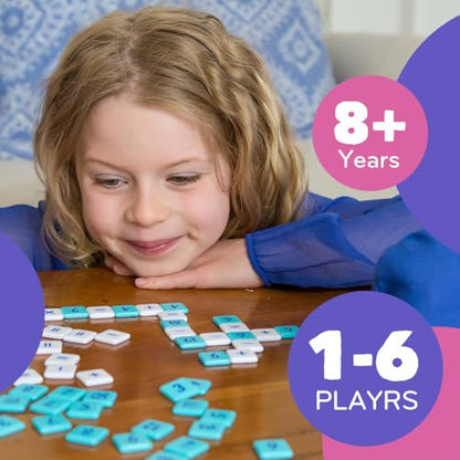 Mobi Educational Math Game - Addition, Subtraction, Multiplication and Division in a Crossword Grid, Numerical Function Tiles, Learning Math Games Kids - for Children Ages 8+ - style: Mobi