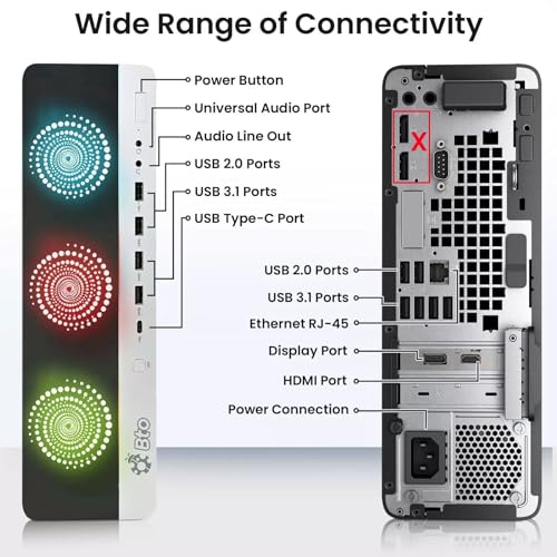BTO BX8G3 Gaming Desktop Computer PC – Intel Core i5 6th Gen – 16GB RAM – 512GB SSD – GeForce GTX 1050 Ti – New 24" Monitor – RGB Keyboard & Mouse – RGB Speakers – WiFi – Windows 11 Pro (Renewed) - style: Pro Gaming Bundle