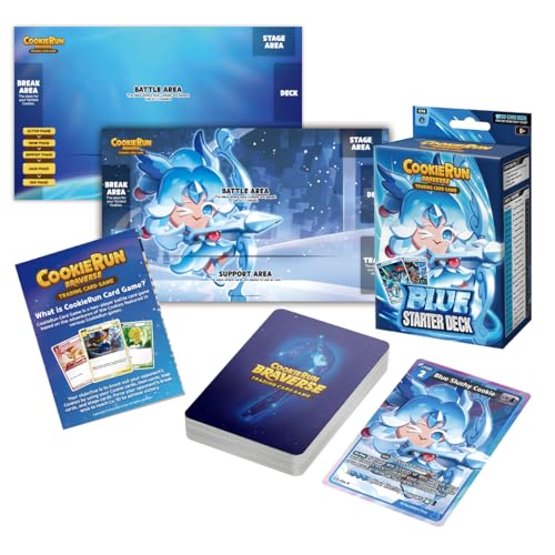CookieRun Trading Card Game: Starter Deck Blue | 2 Player Competitive TCG | 20 Minutes | Includes 60 Cards - style: Blue