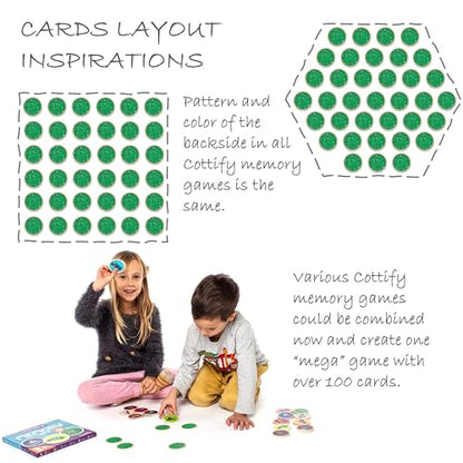 Montessori-Inspired Wooden Matching Game for Toddlers 2-4 Years - Things that Go - Durable, Scratch-Resistant 36 Card Set, Includes Carry Bag - Memory Game for Toddlers 2-4 Years - Means of Transport - size: Things That Go 36 cards