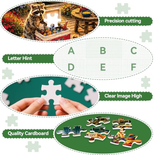 300 Piece Jigsaw Puzzle for Kids & Adults – Lake Life Scene with Golden Retriever, Boat, Cabin, Sunset Lake View & Outdoor Deck, Family Puzzle Gift for Boys Girls Ages 8+, 20.5 x 15 in - color: Lake Life