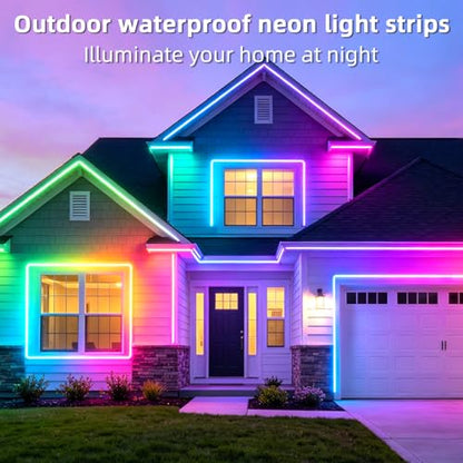 segrass 66ft RGB LED neon Rope Lights LED neon Strip Lights Waterproof Flexible Neon LED Strip Lights,Led Lights for Bedroom - size: 66FT