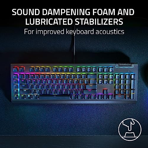 Razer BlackWidow V4 X Mechanical Gaming Keyboard, Yellow Switches, Black | Linear & Silent Switches, 6 Dedicated Macro Keys, Chroma RGB, Doubleshot ABS Keycaps, Roller & Media Controls, Snap Tap - color: Black