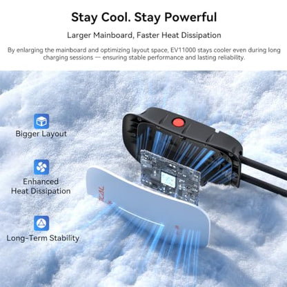 EV11000 Level 2 EV Charger 48 amp 11000Kw Home EV Charging Station | Suitable for 99% Vehicle Models, 16.5ft Cable, WiFi (2.4GHz) Smart App, Weatherproof Indoor/Outdoor IP65, 11kW Fast Charing