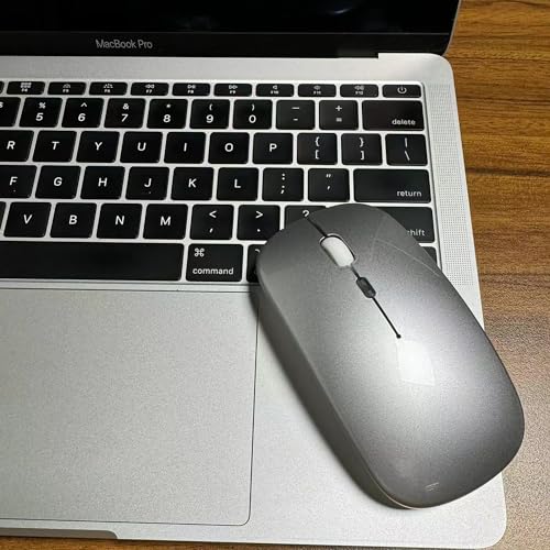 Bluetooth Wireless Mouse for Laptop mac MacBook ipad MacBook air MacBook pro pc Desktop Computer Windows Chromebook Notebook (Silver White) - color: silver white