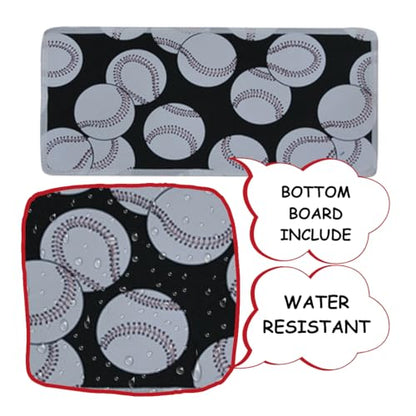NGIL Utility Water Resistant Tote Bag | Work Tote for Women, Nurse Bag, Teacher's Choice Purse, Gym Bag, Everyday Organizer Top Zipper Closure - color: Baseball- Black