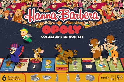 Hanna-Barbera Opoly - Game for All Ages by Masterpieces - Board Games for Families - Opoly Style Cartoon Strategy Board Game - color: Hanna-barbera