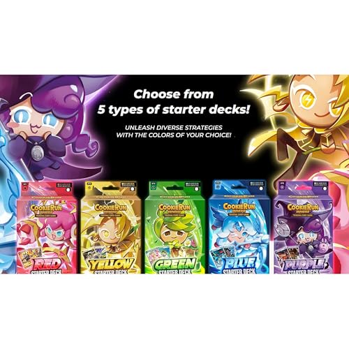 CookieRun Trading Card Game: Starter Deck Purple | 2 Player Competitive TCG | 20 Minutes | Includes 60 Cards - style: Purple