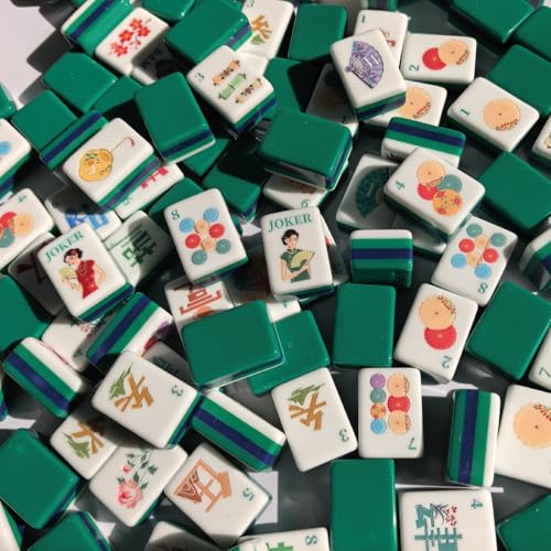 American Mahjong Classical Chinese Design Set 1.2-inch 160 Acrylic High-Grade Mah-Jongg Tiles