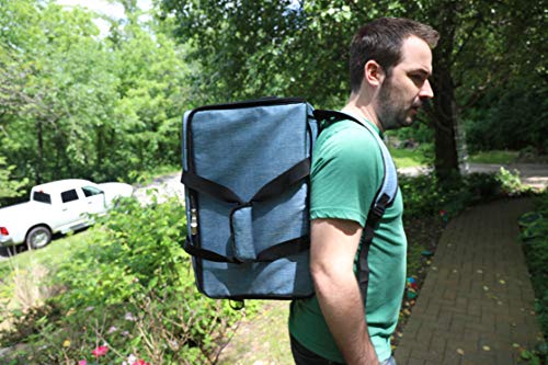 Board Game Bag - [Backpack/Shoulder Strap/Luggage Slip] - Padded Board Game Carrier (Ruby Red) - color: Ruby Red
