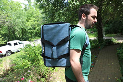 Board Game Bag - [Backpack/Shoulder Strap/Luggage Slip] - Padded Board Game Carrier (Ruby Red) - color: Ruby Red