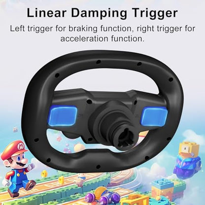 DOYO Gaming Steering Wheel with Pedals, 270 Degree Racing Wheel with Dual-Vibration Motors, Wireless Steering Wheel for PS4, PC, Nintendo Switch, PS3, IOS, Android Racing Games