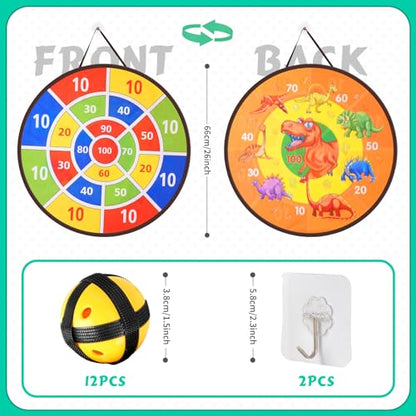 Redllo 58PCS Carnival Games Combo Set, Dart Board Knock Down Can Bean Bag Toss Game Party Indoor Outdoor Birthday Party Fall Festival Field Day for Kids Adults Yard Plastic Cones Outside Games