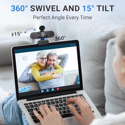 EMEET C960 AF 1080P Webcam for PC, Autofocus, 73° View Angle | Computer Camera w/Privacy Cover and Microphone, Plug and Play USB Webcam for Video Calling/Zoom/Teams/Google Meet - style: 1080P AF