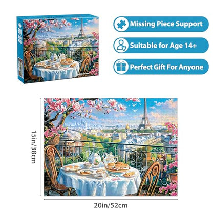 Puzzles for Adults 500 Pieces, Fit Together Perfectly, No Dust, Eiffel Tower Paris Jigsaw Puzzles 500 Pieces, Challenging Puzzle Games Family Activity, Great Gift Idea, Home Decor(21 x 15 in) - style: Eiffel Tower Puzzle