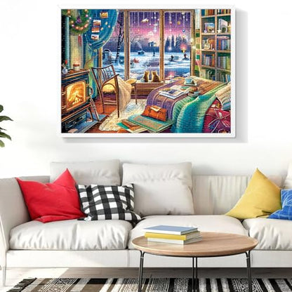 500 Pieces Puzzles for Adult,Snow Winter Cat Animal Jigsaw Puzzle 500 Piece | Warm Room Puzzle 500 Piece for Adults Teens Seniors,Funny Puzzle Games Family Activity Home Decor Wall Art 20.5x15IN - style: Snow Cat