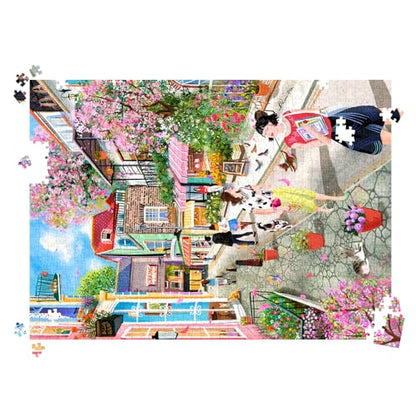 HUADADA 1000 Piece Puzzle for Adults - City Street Scenery, Matte Finish, Eye-Friendly Craftsmanship, Relaxation Gift for Puzzle Lovers - color: City Street Scenery