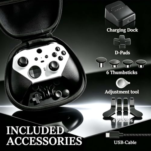DIY Customized Model 1797 Elite Series 2 Controller(Panda Black),Compatible with Xbox Elite Series 2 Controller, Wireless Custom Gaming Controller,Gamepad Compatible for Xbox One,Xbox Series X/S,Built-in 3.5mm Audio Jack, Comes with Accessory Bag - color: