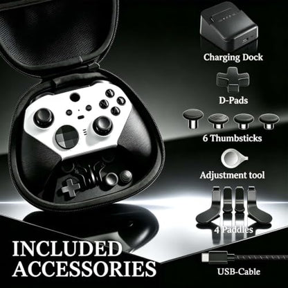 DIY Customized Model 1797 Elite Series 2 Controller(Panda Black),Compatible with Xbox Elite Series 2 Controller, Wireless Custom Gaming Controller,Gamepad Compatible for Xbox One,Xbox Series X/S,Built-in 3.5mm Audio Jack, Comes with Accessory Bag - color: