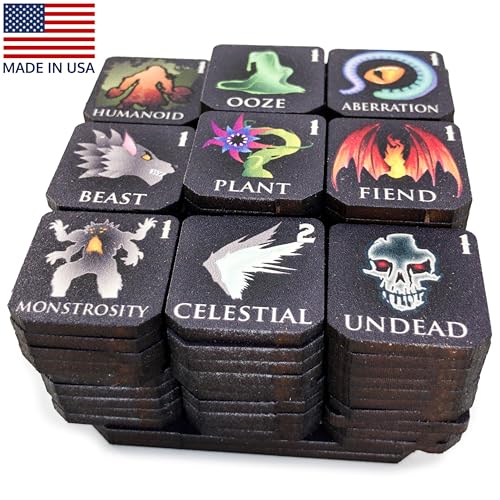 C4Labs D&D Monster Tokens | 78 Tokens | Full Color | 1/8” Wood | RPGs, TTRPGs, Pathfinder, DND