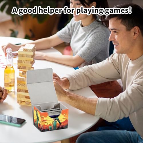 Stylish MTG Deck Box for 110+ Cards, Magnetic Commander Deck Case with Bonus Game Card Pouch, Durable Storage for TCG and Sleeved Magic Cards, Artistic Bird - color: Artistic Bird