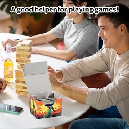 Stylish MTG Deck Box for 110+ Cards, Magnetic Commander Deck Case with Bonus Game Card Pouch, Durable Storage for TCG and Sleeved Magic Cards, Artistic Bird - color: Artistic Bird