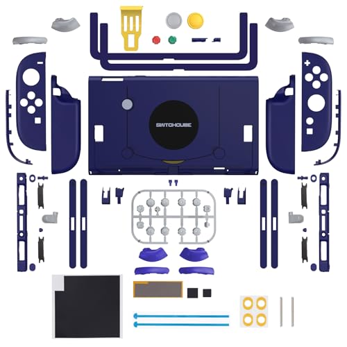 eXtremeRate DIY Replacement Shell Buttons for Nintendo Switch 2, Full Set Back Plate Controller Housing with Button for Switch 2 Handheld Console & Joycon 2 - Deluxe Version - Classic SwitchCube Style - color: Classic SwitchCube Style