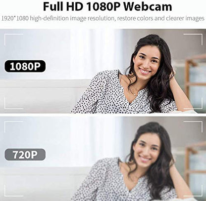 easyday 1080P HD Webcam with Microphone, Streaming Computer Web Camera for Laptop/Desktop/Mac/TV, USB PC Camera for Video Calling, Conferencing, Gaming