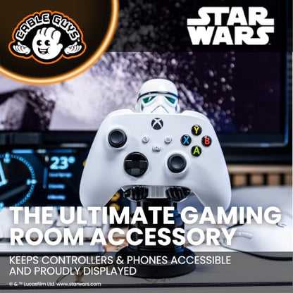 Cableguys Star Wars Stormtrooper Controller Holder & Phone Stand - Gaming Accessories for Room and Desk Setup, Holder Compatible with Xbox, PlayStation & Most Standard Game Controllers