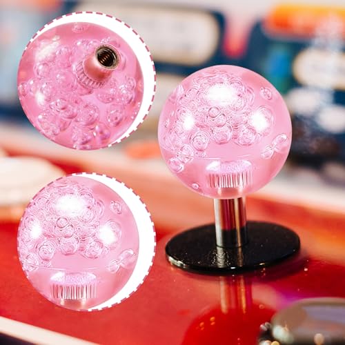 Gallipower 5PCS Joystick Head,Arcade Joystick Ball Top Handle Rocker Round Head,Arcade Kit DIY Replacement Parts(5 Crystal Colors) - color: style 8