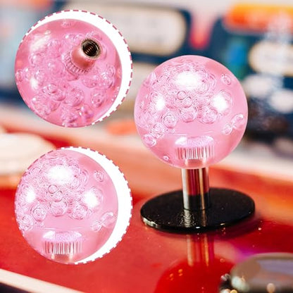 Gallipower 5PCS Joystick Head,Arcade Joystick Ball Top Handle Rocker Round Head,Arcade Kit DIY Replacement Parts(5 Crystal Colors) - color: style 8