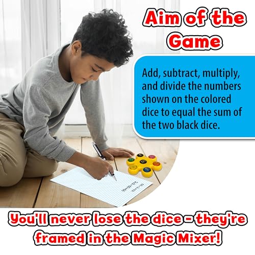 Small World Creative Math Magic Mixer Educational Math Game Ages 8+ | Addition and subtraction, Problem-solving skills, Travel-friendly game, STEM learning, Home and classroom use - style: Magic Mixer