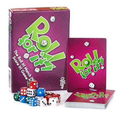 Roll for It! Purple Edition, Fast Dice Rolling Card Game, 2-4 Players | Race to 40 Points, 15 to 20 Minute Gameplay, Combine with Red Edition for up to 8 Players, For Friends and Family Ages 8+ - color: Purple