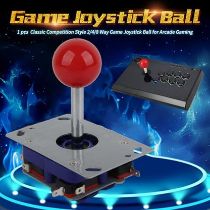 1pcs Arcade Joystick, Adjustable Competition Style Long Handle Joystick Classic 2/4/8 Way Game Joystick Ball for Arcade Gaming Cabinet Button Kit