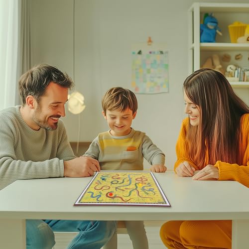 Classic Snakes and Ladders Board Game – Foldable Family Board Game with Dice & Pawns, Retro Educational Toy for Kids & Adults, Travel Portable Game Set for 2-4 Players Ages 3+ - color: Snakes and Ladders