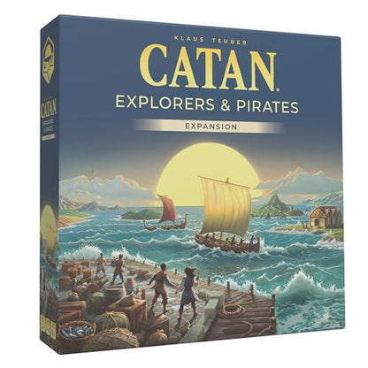 CATAN Explorers & Pirates Board Game Expansion (6th Edition) Embark on New Adventures, Strategy Game for Kids & Adults, Ages 12+, 3-4 Players, 90 Minute Playtime, Made by Catan Studio | Embark on New Adventures, Strategy Game for Kids & Adults, Ages 12+,