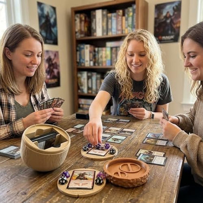 Nut Shaped Commander Deck Box 100+ with Built-in Life Counter & Dice Tray, MTG Card Storage Case, Unique Nature Squirrel Theme Tabletop Gaming Accessories Gifts