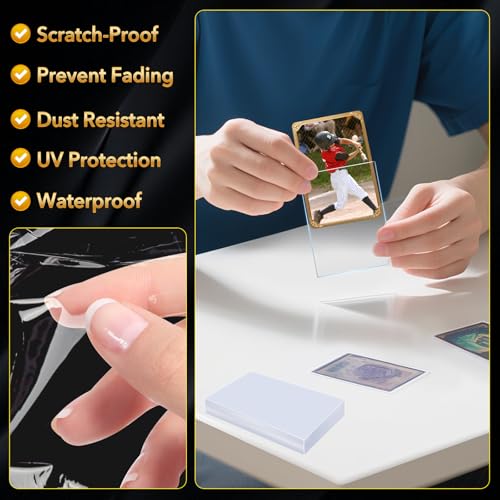 800 Counts Card Sleeves, Premium Clear Polypropylene (PP) Card Sleeves, Penny Trading Cards are Suitable for Standard Trading Cards, Gaming, Sports, Baseball, Soccer Cards